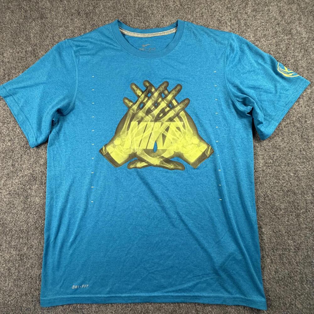 Nike Dri-FIT Mens Blue X-Ray Vapor Jet Graphic T-Shirt Medium #1138